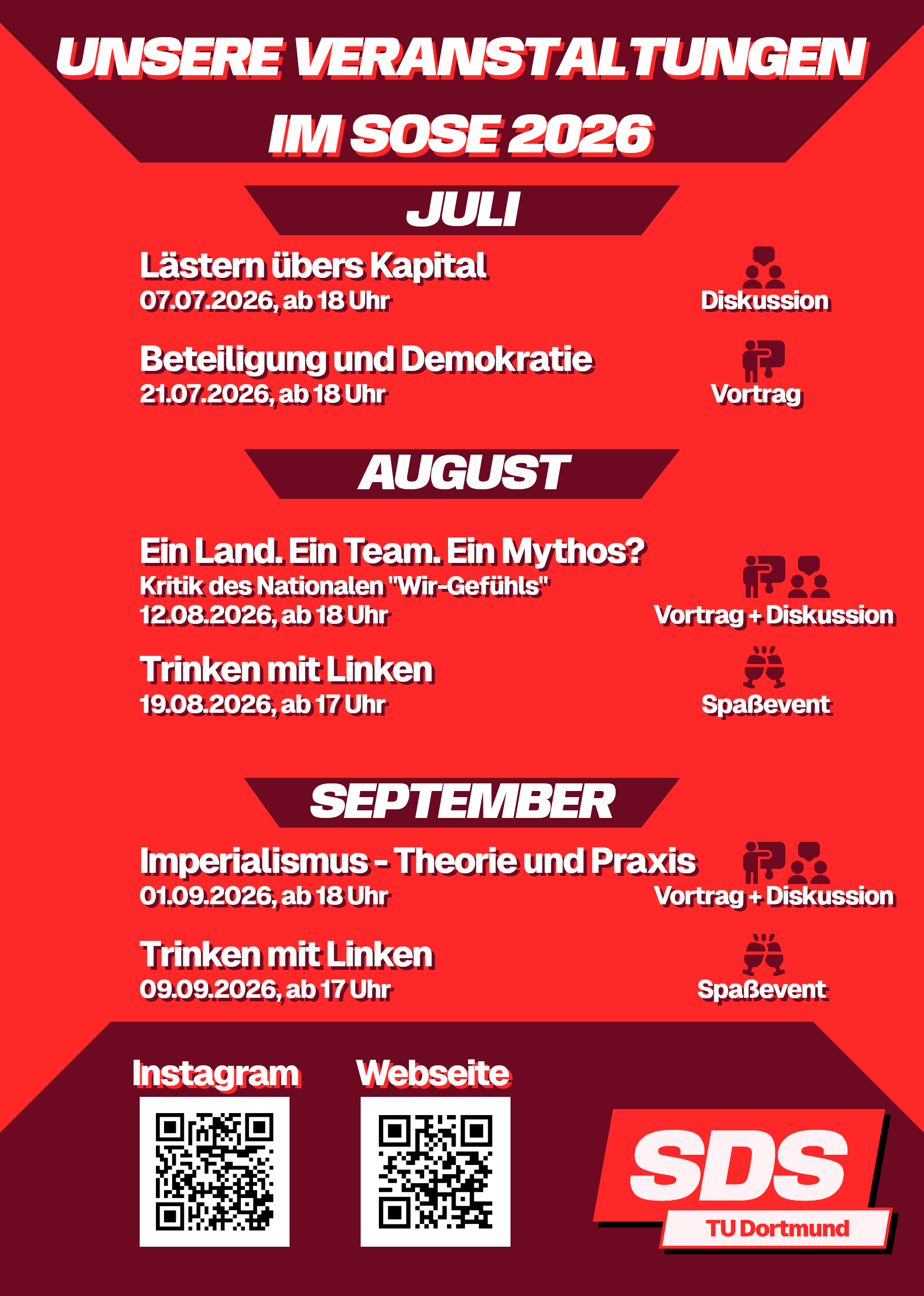 Liste von Veranstaltungen wie oben.